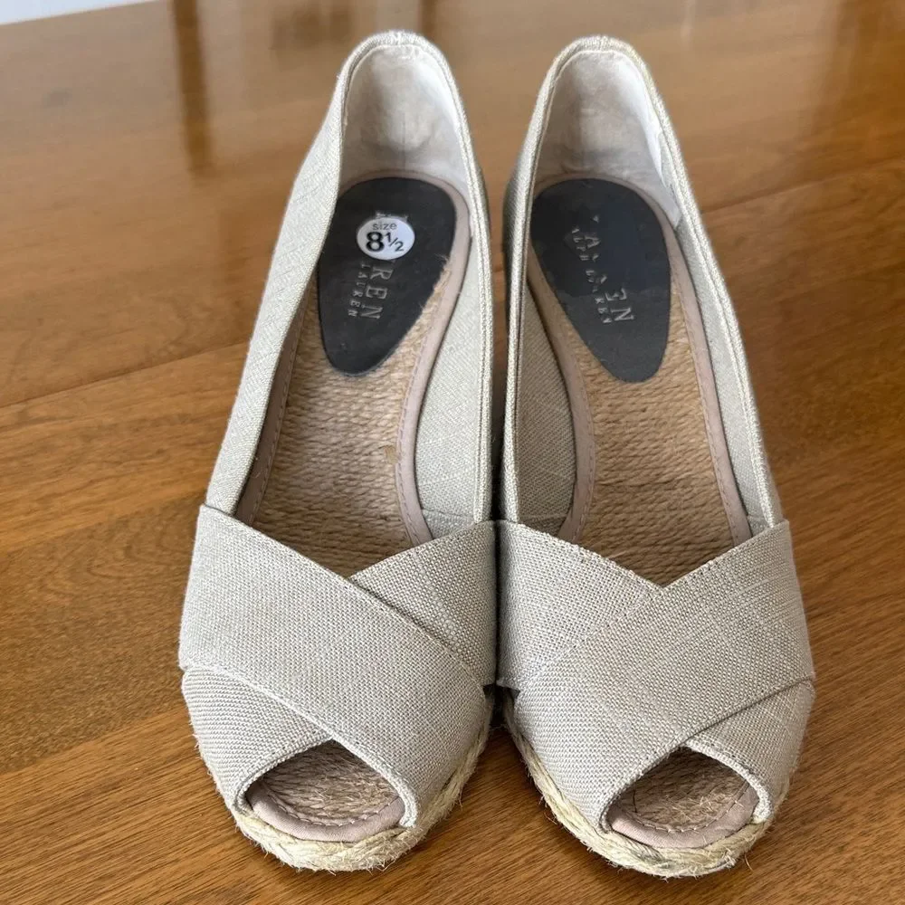 Ralph Lauren “Cecelia” espadrille wedges